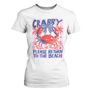 Summer Vacation T Shirt For Women If Crabby Return To Beach Retro Graphic