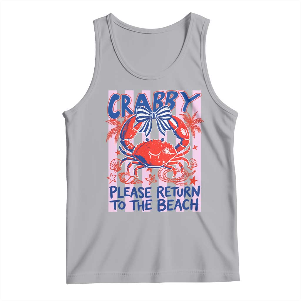 Summer Vacation Tank Top If Crabby Return To Beach Retro Graphic