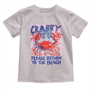 Summer Vacation Toddler T Shirt If Crabby Return To Beach Retro Graphic