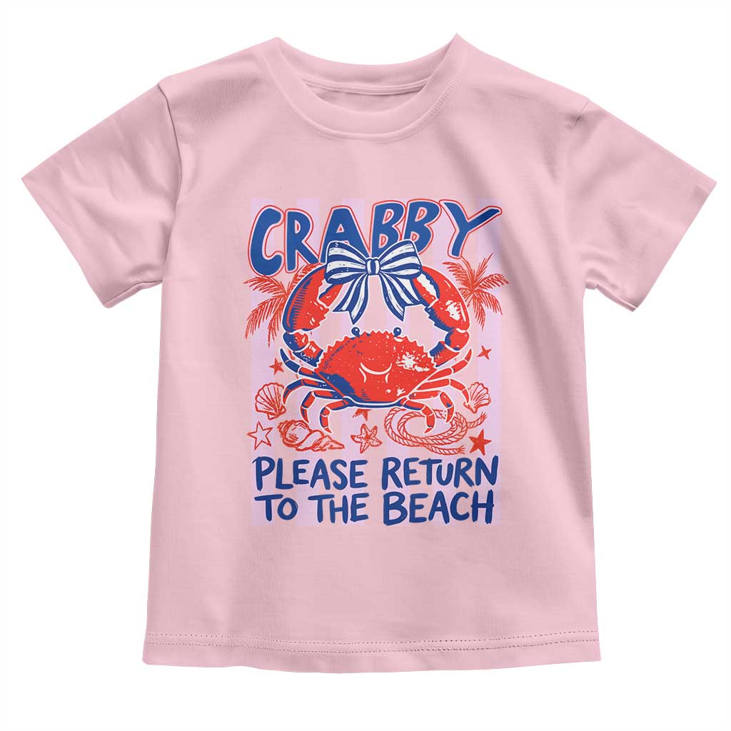 Summer Vacation Toddler T Shirt If Crabby Return To Beach Retro Graphic