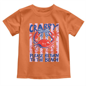 Summer Vacation Toddler T Shirt If Crabby Return To Beach Retro Graphic