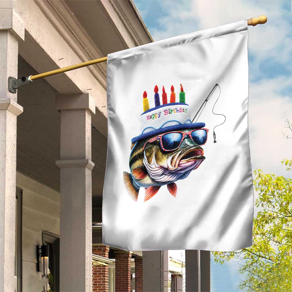 Bass Fishing Birthday Garden Flag Fish Party Theme