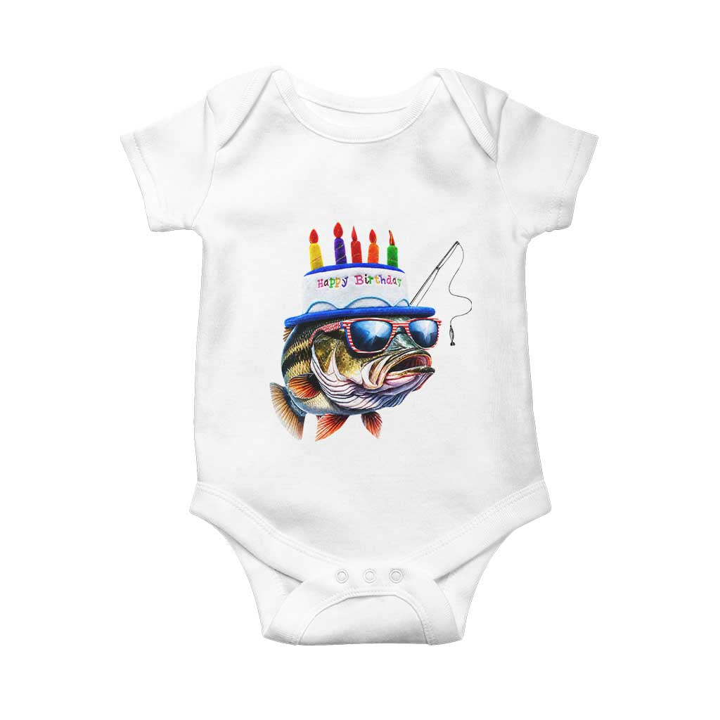 Bass Fishing Birthday Baby Onesie Fish Party Theme