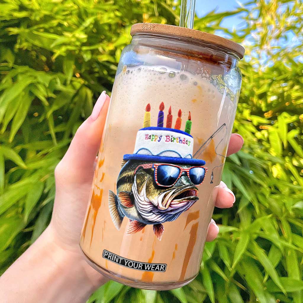 Bass Fishing Birthday Glass Can Fish Party Theme
