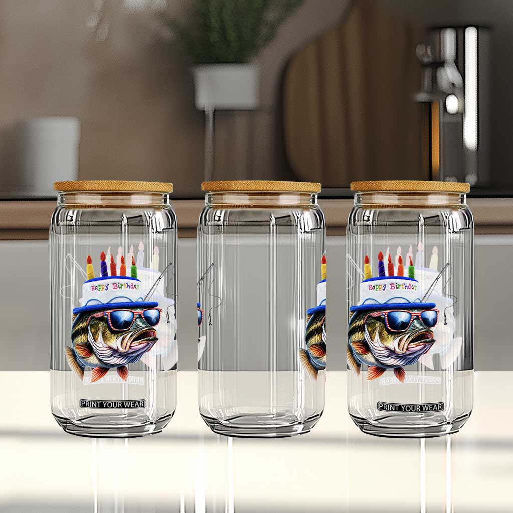 Bass Fishing Birthday Glass Can Fish Party Theme