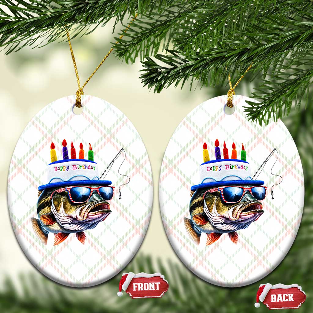 Bass Fishing Birthday Ceramic Ornament Fish Party Theme