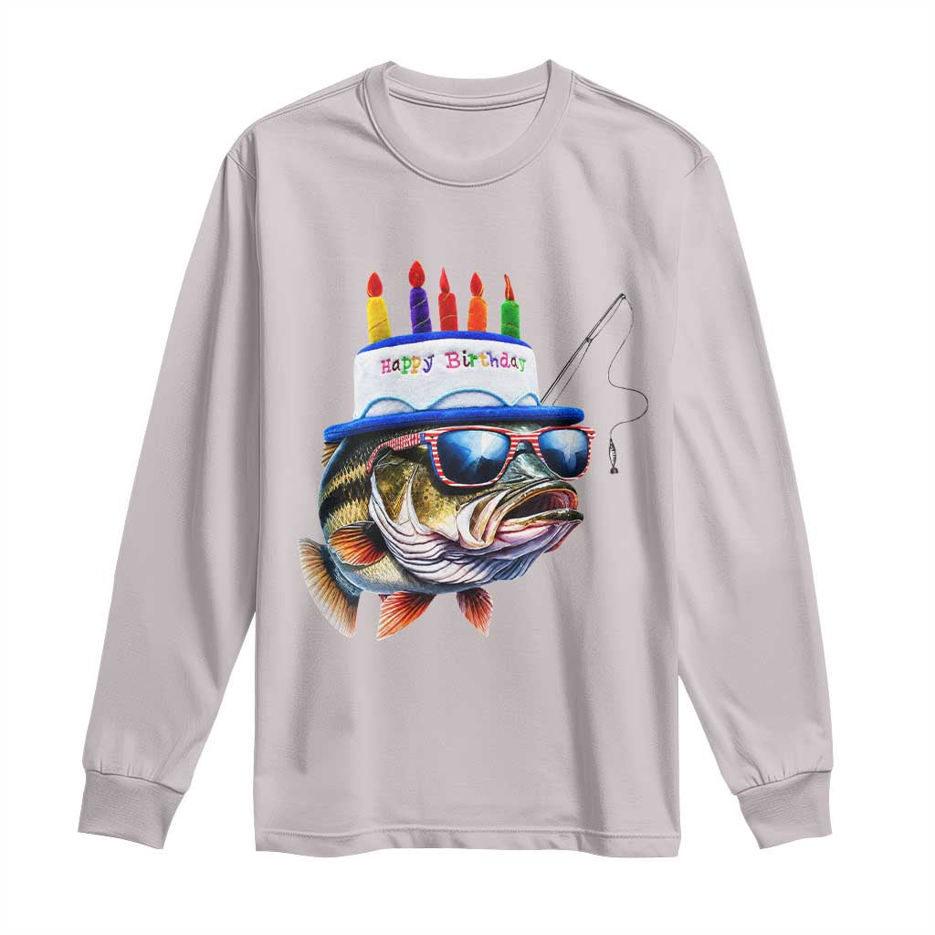 Bass Fishing Birthday Long Sleeve Shirt Fish Party Theme