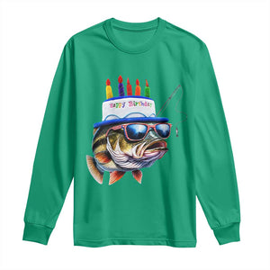 Bass Fishing Birthday Long Sleeve Shirt Fish Party Theme