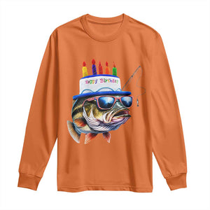 Bass Fishing Birthday Long Sleeve Shirt Fish Party Theme