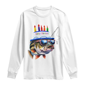 Bass Fishing Birthday Long Sleeve Shirt Fish Party Theme