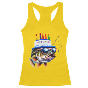 Bass Fishing Birthday Racerback Tank Top Fish Party Theme