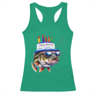 Bass Fishing Birthday Racerback Tank Top Fish Party Theme