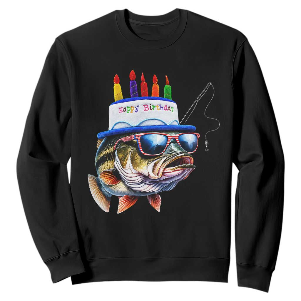 Bass Fishing Birthday Sweatshirt Fish Party Theme
