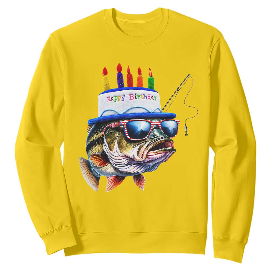 Bass Fishing Birthday Sweatshirt Fish Party Theme