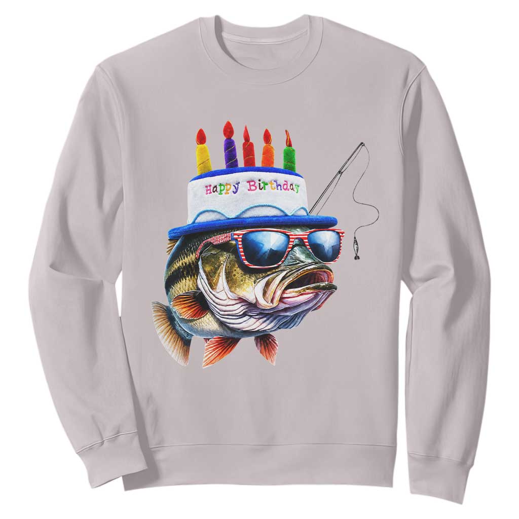 Bass Fishing Birthday Sweatshirt Fish Party Theme
