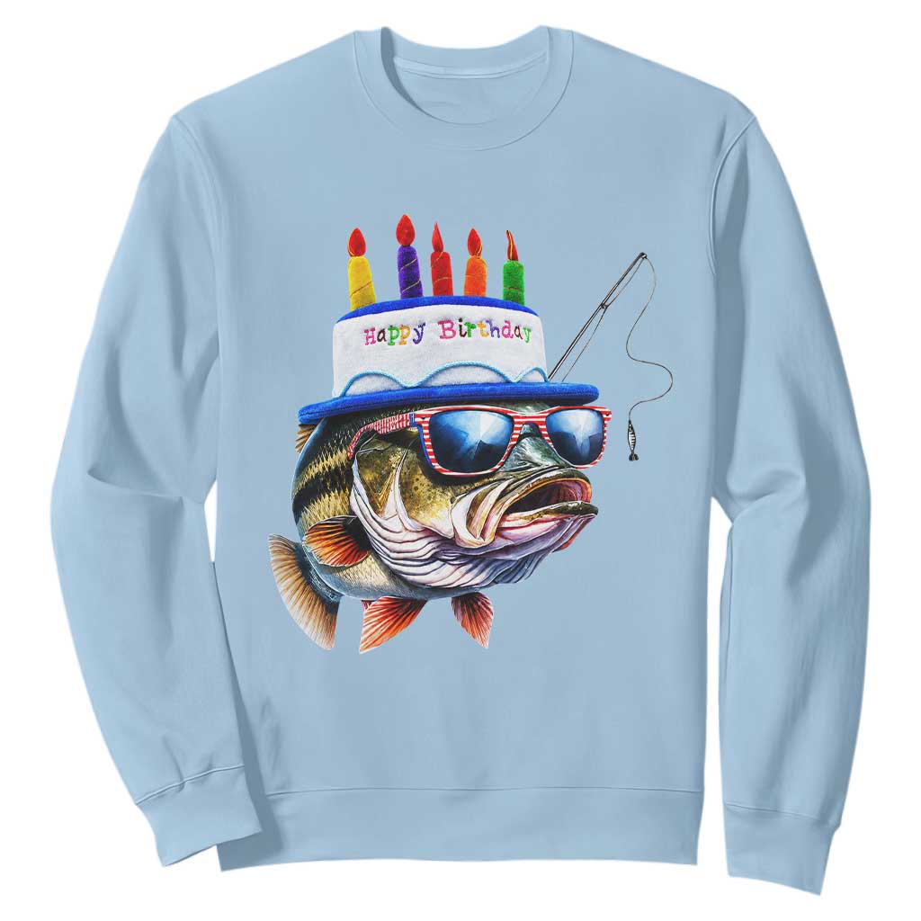 Bass Fishing Birthday Sweatshirt Fish Party Theme