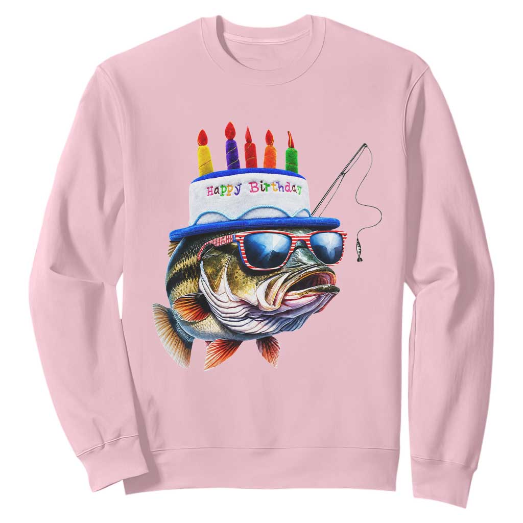 Bass Fishing Birthday Sweatshirt Fish Party Theme