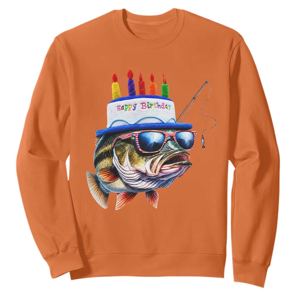 Bass Fishing Birthday Sweatshirt Fish Party Theme