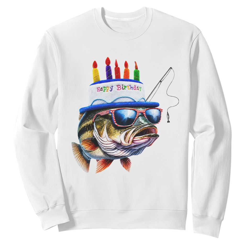 Bass Fishing Birthday Sweatshirt Fish Party Theme
