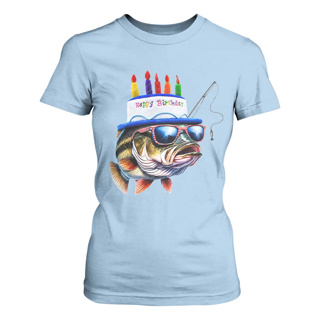Bass Fishing Birthday T Shirt For Women Fish Party Theme