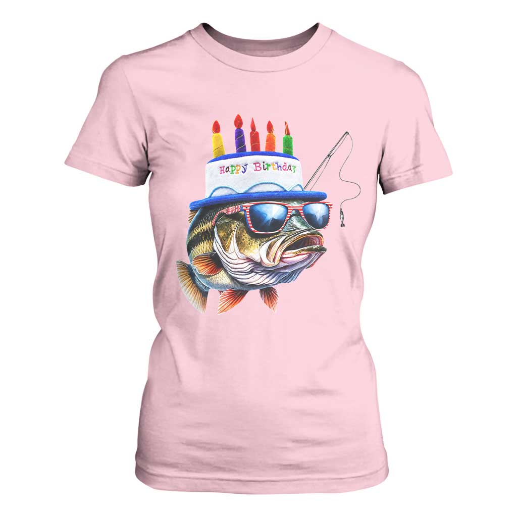 Bass Fishing Birthday T Shirt For Women Fish Party Theme