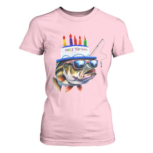 Bass Fishing Birthday T Shirt For Women Fish Party Theme