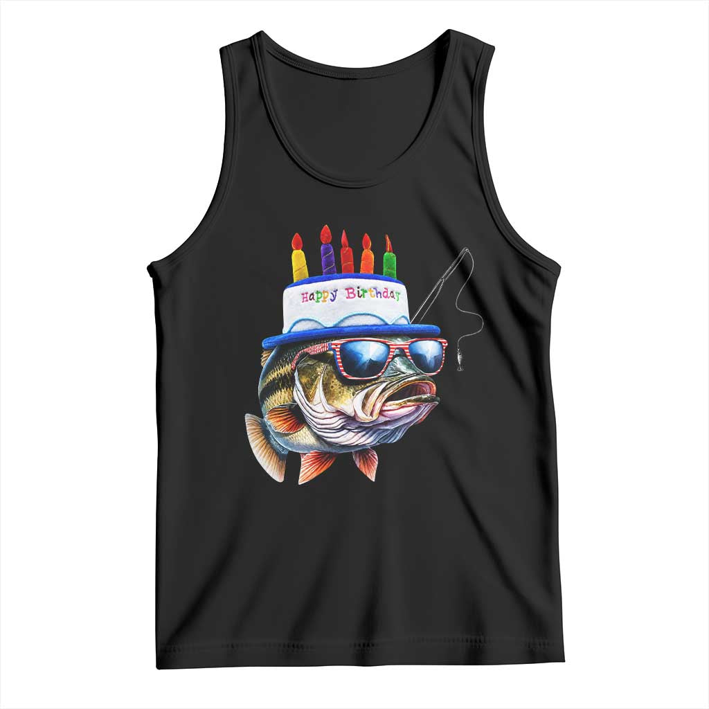Bass Fishing Birthday Tank Top Fish Party Theme