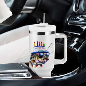 Bass Fishing Birthday Tumbler With Handle Fish Party Theme