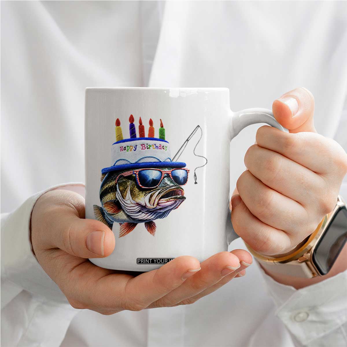Bass Fishing Birthday Coffee Mug Fish Party Theme