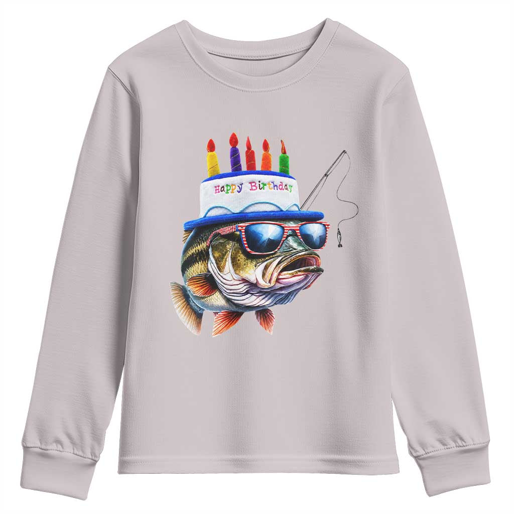 Bass Fishing Birthday Youth Sweatshirt Fish Party Theme