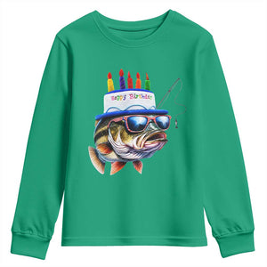 Bass Fishing Birthday Youth Sweatshirt Fish Party Theme