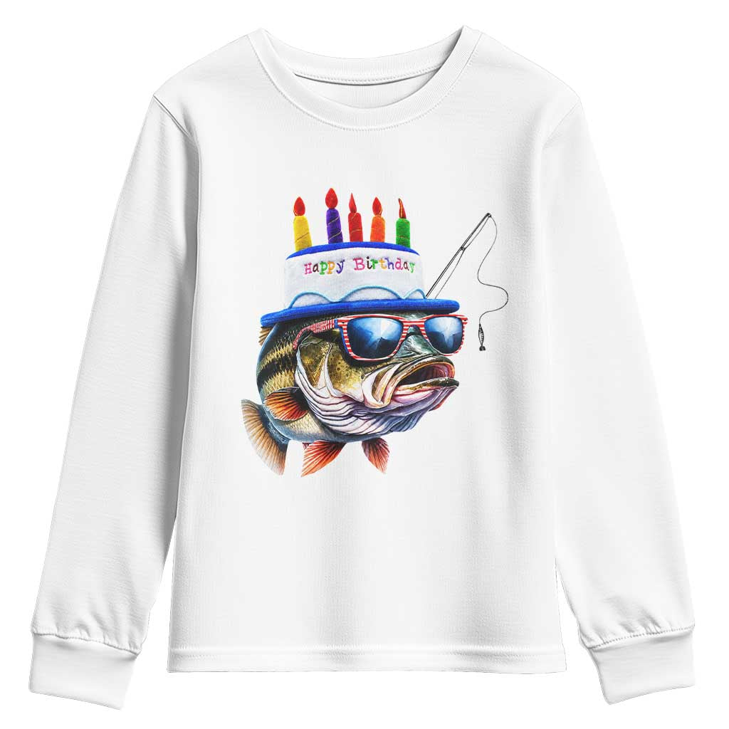 Bass Fishing Birthday Youth Sweatshirt Fish Party Theme