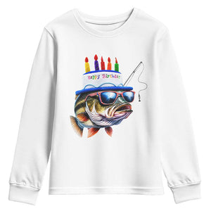 Bass Fishing Birthday Youth Sweatshirt Fish Party Theme