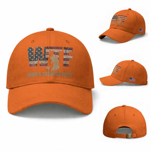 50th Birthday Baseball Cap Funny WTF Whos Turning Fifty Vintage Fishing 50 Year Old Gift TS10 Baseball Cap Universal Fit Orange Print Your Wear