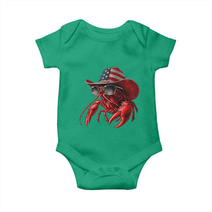 Funny Western Country Crawfish Lover Graphic Baby Onesie American Flag Cowboy Lobster Patriotic Cajun Season TS10 Irish Green Print Your Wear
