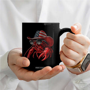 Funny Western Country Crawfish Lover Graphic Coffee Mug American Flag Cowboy Lobster Patriotic Cajun Season TS10 Print Your Wear