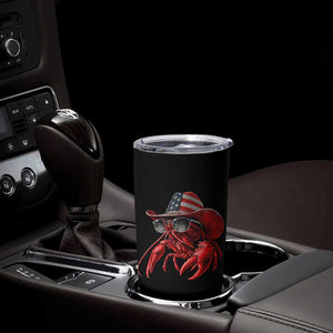 Funny Western Country Crawfish Lover Graphic Tumbler Cup American Flag Cowboy Lobster Patriotic Cajun Season TS10 Print Your Wear