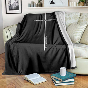 Christian Dad Throw Blanket Fatherhood Is Kingdom Work Cross Daddy Bible Verse