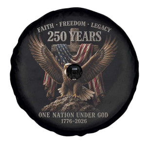 Eagle 250th Anniversary USA Spare Tire Cover 250 Years Faith Freedom Legacy One Nation Under God Flag TS10 Print Your Wear