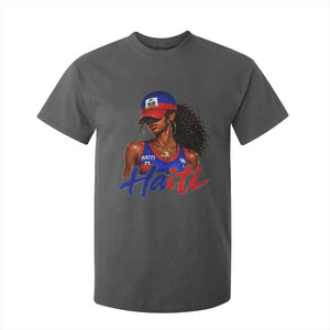 Haitian Girl T Shirt For Kid Melanin Black Girls Haiti Flag Proud Haitienne TS10 Dark Heather Print Your Wear