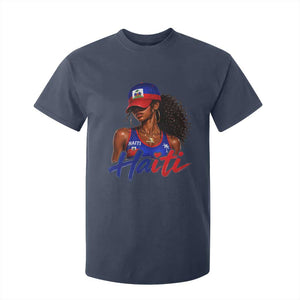 Haitian Girl T Shirt For Kid Melanin Black Girls Haiti Flag Proud Haitienne TS10 Navy Print Your Wear