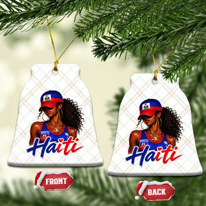 Haitian Girl Ceramic Ornament Melanin Black Girls Haiti Flag Proud Haitienne TS10 Print Your Wear