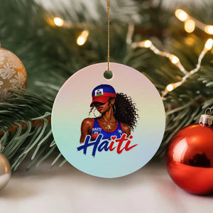 Haitian Girl Ceramic Ornament Melanin Black Girls Haiti Flag Proud Haitienne TS10 1pc Pastel Print Your Wear