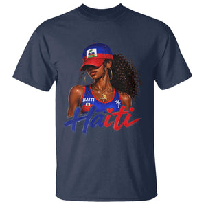 Haitian Girl T Shirt Melanin Black Girls Haiti Flag Proud Haitienne TS10 Navy Print Your Wear
