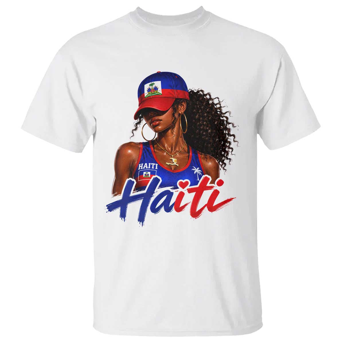Haitian Girl T Shirt Melanin Black Girls Haiti Flag Proud Haitienne TS10 White Print Your Wear