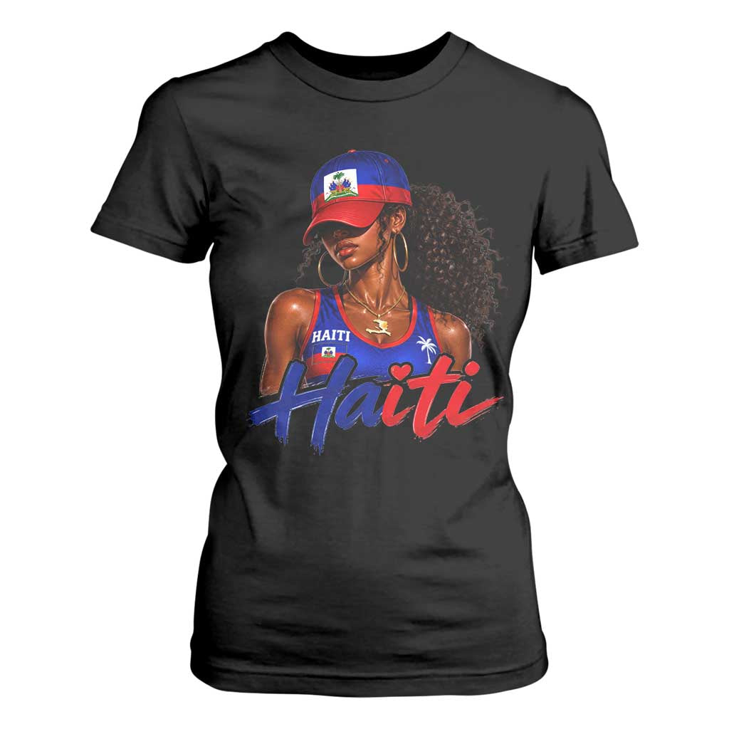 Haitian Girl T Shirt For Women Melanin Black Girls Haiti Flag Proud Haitienne TS10 Black Print Your Wear