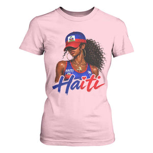 Haitian Girl T Shirt For Women Melanin Black Girls Haiti Flag Proud Haitienne TS10 Light Pink Print Your Wear