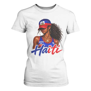 Haitian Girl T Shirt For Women Melanin Black Girls Haiti Flag Proud Haitienne TS10 White Print Your Wear
