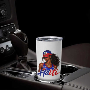 Haitian Girl Tumbler Cup Melanin Black Girls Haiti Flag Proud Haitienne TS10 Print Your Wear