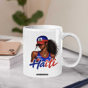 Haitian Girl Coffee Mug Melanin Black Girls Haiti Flag Proud Haitienne TS10 Print Your Wear